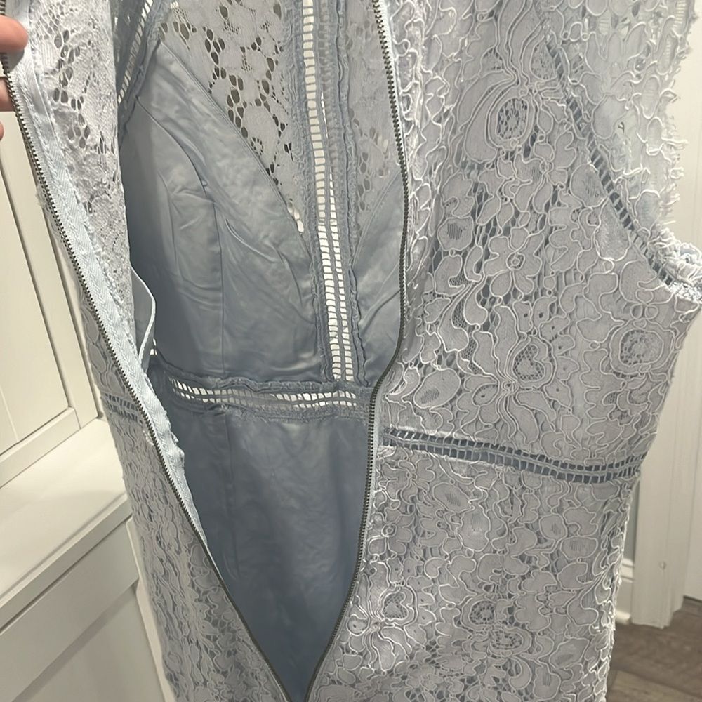 BARDOT Light Blue Mariana Light Blue Mist Pencil Dress, Size 6/S - Picture 10 of 12